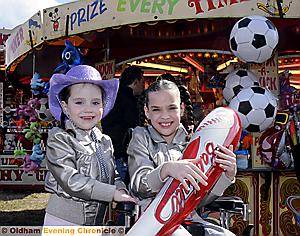 IN for prizes . . . Ellie and Billie Turner 