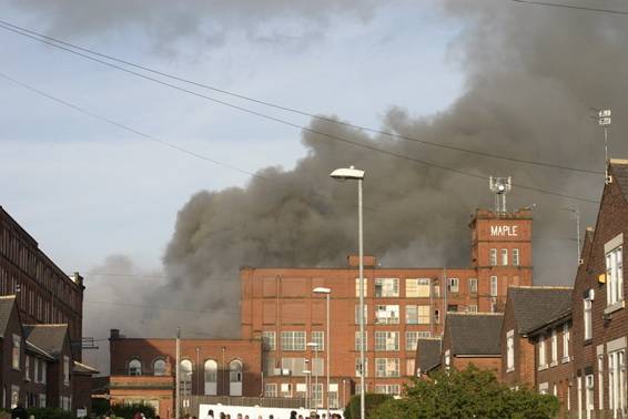 THE fire starts to take hold on Tuesday afternoon. Picture by reader Andrew Brunton 