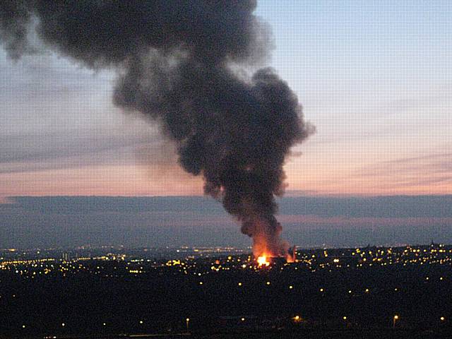 The Maple Mill blaze could be seen from far and wide