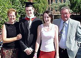 HAPPIER times . . . Emma with her mum, Alison, bother Mathew, and dad, Michael HAPPIER times . . . Emma with her mum, Alison, bother Mathew, and dad, Michael