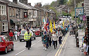 Oldham & District Scout parade through Uppermill Oldham & District Scout parade through Uppermill