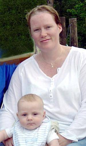 WHAT a team . . . Samantha and one-year-old Nicholas