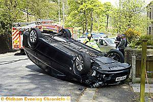 FLIPPIN’ HECK! But the driver walked away unhurt FLIPPIN’ HECK! But the driver walked away unhurt
