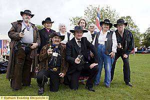 STICK ’em up . . . The Black Pudding Gang Wild West from Blackpool 