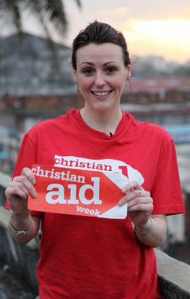 SURANNE shows her support for Christian Aid Week 