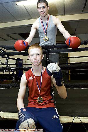 WE ARE THE CHAMPIONS: Ronnie Heffron (top) and Thomas Stubbs completed an Oldham double at the ABA finals