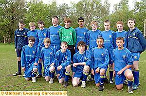 ON PARADE: Hulme collected the Year 10s Cup at the Oldham Schools Championship finals, staged at The Lancaster Club.They overcame Failsworth Sports College 5-1 on penalties. 