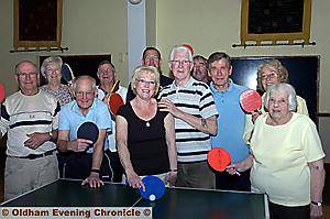 ANYONE for table tennis . . . Bessie Furness (above, right) and other members get active
ANYONE for table tennis . . . Bessie Furness (above, right) and other members get active