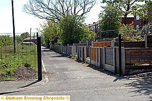 Been and gone: the gates have been removed, but the posts stay 
