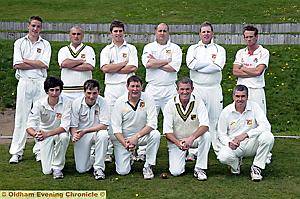ROYTON CC, from left to right, back: Matthew Hodson, Andrew Punchard, Ryan Carters (overseas amateur), Mark Woodward, Paul Hughes, Luke Procter (professional). Front: Joe Lovell, Connor Hey, Barry Woodward (captain) John Punchard, Simon Webb. 