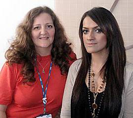 DEDICATION . . . Samantha Uttley (left) and Ruqia Bibi 