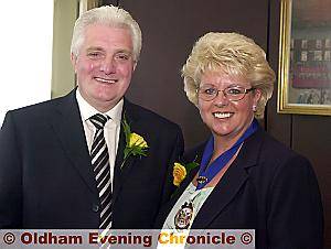 Councillor McArdle and Councillor Kay Knox in 2004, the year before councillor Knox was Mayor 
