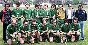 FLASHBACK: Kenny Bamblin (back left), John May, Jack Hurst, Mick Jump, John Hampson (club official), Dave Lees, Keith Ward, Ian Green, Kevin Yates (assistant manager), Tommy Jump (manager). Neil Hilton (front, left), Tommy Dwayre, Trevor Lewis, Gary Wilson, Alan Whiston, Fred Mayall, Wayne Sydall. 