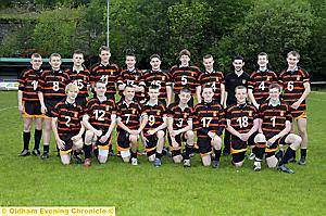 Oldham under-14s rugby league squad which defeated Lancashire 24–14 away from home. 