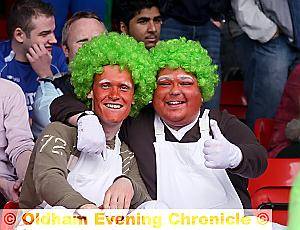 Boy were our faces red: Oldham fans caught in the crowd at Walsall 