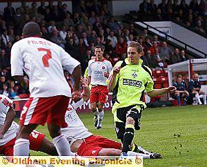 INSTANT IMPACT: Teenage striker Ryan Brooke (above) puts Athletic in front with his very first touch 