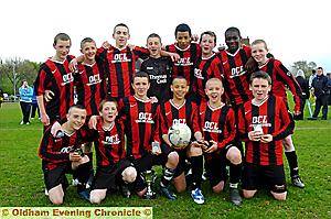 ALL SMILES: Failsworth Sports College revel in Year Nines glory.