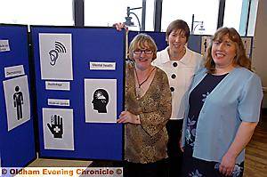 PICTURE THIS . . . (from left to right) Sandra Medley, Camilla Guereca, Oldham Personal Advocacy Ltd chief executive, and Rosie Kingham, from NHS Oldham. 