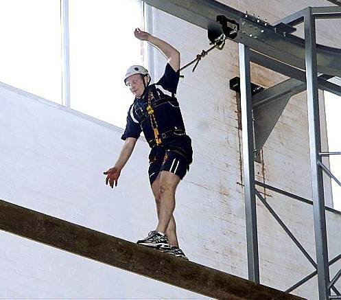 Paul O’Connor attempts to keep his balance 
