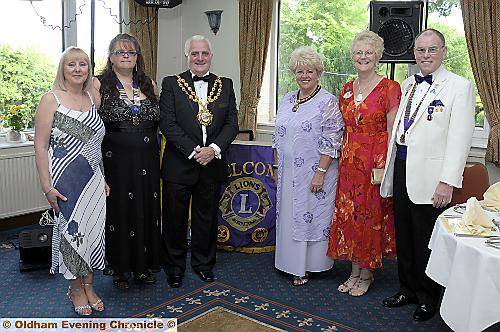 Pictured at the anniversary dinner are (from the left) Maxine Thomas, Oldham Lions president Melanie Howarth, Oldham Mayor Councillor Jim McArdle, Councillor Kay Knox, Sheila Rockley and district governor Ted Rockley. Pictured at the anniversary dinner are (from the left) Maxine Thomas, Oldham Lions president Melanie Howarth, Oldham Mayor Councillor Jim McArdle, Councillor Kay Knox, Sheila Rockley and district governor Ted Rockley.