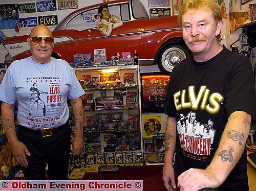 WINNERS . . . Elvis devotees Herm Derbyshire (left) and Dennis Berry
WINNERS . . . Elvis devotees Herm Derbyshire (left) and Dennis Berry
