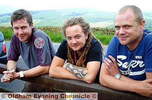 Band on the moors . . . Lazy Two’s Nick Bolan and Chris Mather with drummer Dan Ferguson Band on the moors . . . Lazy Two’s Nick Bolan and Chris Mather with drummer Dan Ferguson