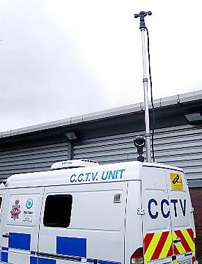 SPY VAN . . .the CCTV vehicle that will be patrolling the streets looking for troublemakers 