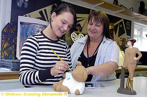 Alex Wood, who is studying hair and beauty, with her son Ashley 