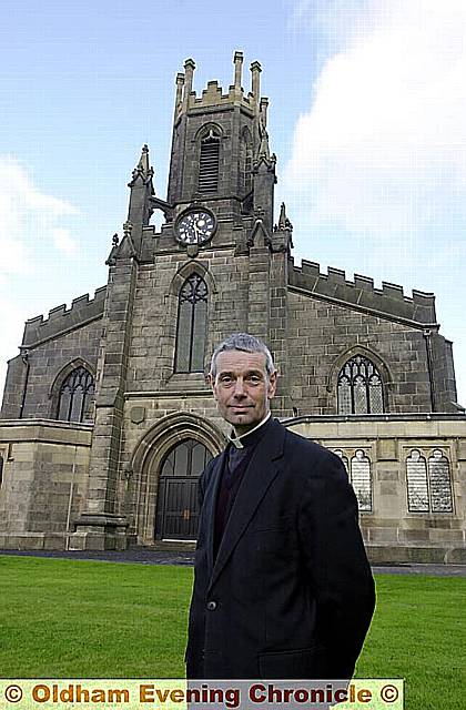 The Rev Paul Plumpton outside St James’s, Derker 