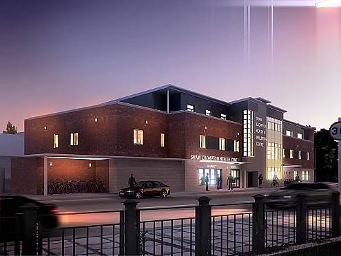 Looking to the future . . . the proposed Shaw and Crompton Health Centre 
