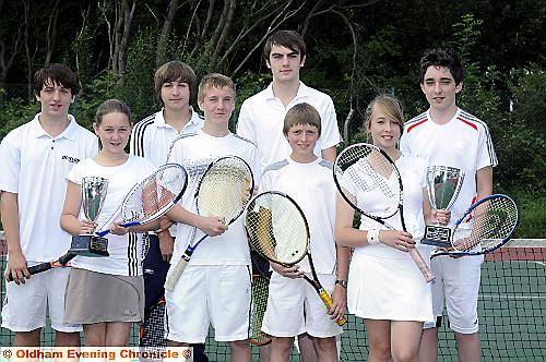 Finals line-up. Left to right, back: Jordan Moran, Alex Nye, Liam Stafford, Andrew Tarpey. Front: Chloe Oldham, Peter Weatherbarrow, Daniel Newall and Savannah Ramsbottom. Finals line-up. Left to right, back: Jordan Moran, Alex Nye, Liam Stafford, Andrew Tarpey. Front: Chloe Oldham, Peter Weatherbarrow, Daniel Newall and Savannah Ramsbottom.