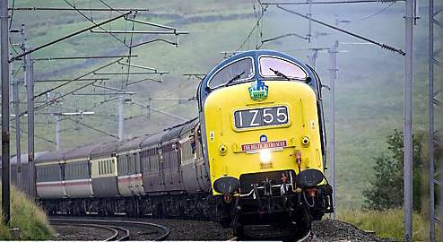A Retro Railtours engine, the Delta Retro Scot, on an earlier trip to Edinburgh 