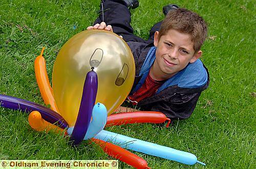 Jordan Foster with his creation  