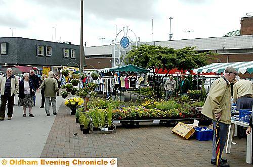 VIBRANT . . . Middleton’s street market is a success with both traders and shoppers and an example to Oldham 