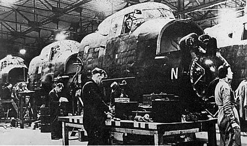 Chadderton’s famous Lancaster bomber being built at A V Roe’s Greengate factory 