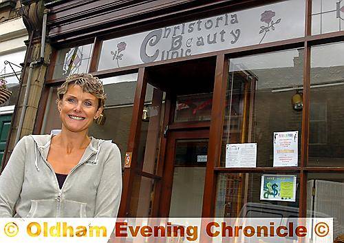 PRIDE nominee Vicky Ash outside the beauty salon
PRIDE nominee Vicky Ash outside the beauty salon