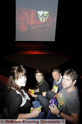 Ready to roll . . . Small Cinema Club founder Sophie Barrott (left) with (from left) Ben Abbott, Barrie Cottam and Shaun Butterworth 