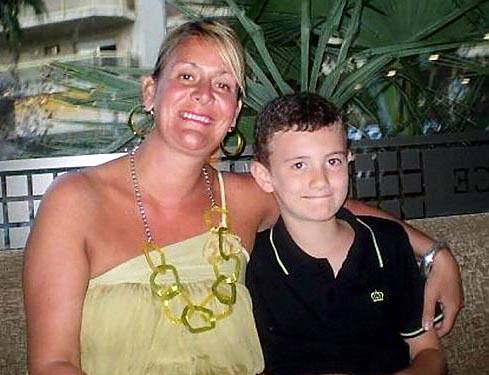 Hayden Aspin with his mother, Lara Hayden Aspin with his mother, Lara