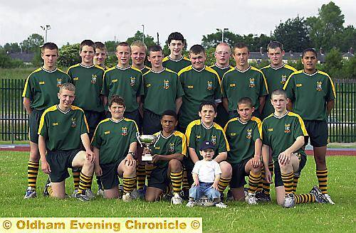 CLASS OF 2003: Kyle Eastmond (front row, third left) helped Oldham St Anne’s under-14s to win the North-West Counties League title. CLASS OF 2003: Kyle Eastmond (front row, third left) helped Oldham St Anne’s under-14s to win the North-West Counties League title.