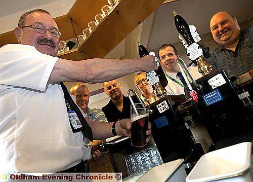 Pete Lee, GMP Watch Scheme Administrator, Neil Molloy, Landlord of the Willow Tavern, Howard Brown, Failsworth Pub Watch Chair, Geraldine Cooper, GMP Licensing, Mike Robinson, Oldham Licensing Unit and Mark Higginson, Landlord of The Lamb. 

