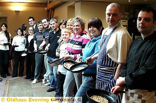 FLIP-flip hooray . . . contestants line up ready for the off FLIP-flip hooray . . . contestants line up ready for the off