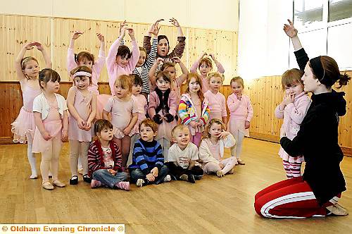 BUDDING ballerinas . . . dance teacher Nicola Reynolds with her young recruits BUDDING ballerinas . . . dance teacher Nicola Reynolds with her young recruits