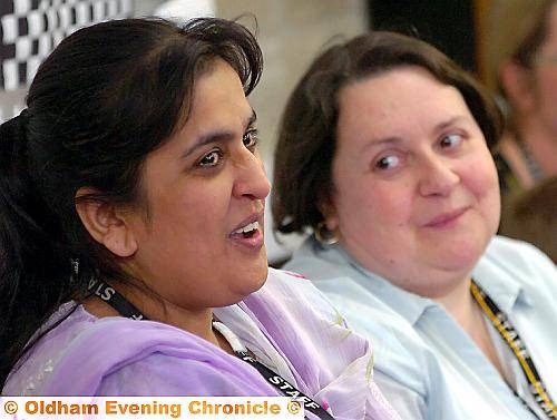 HAPPY: Sahil's aunt Nabila Naheed — a dinner lady at the school — breaks into a smile 