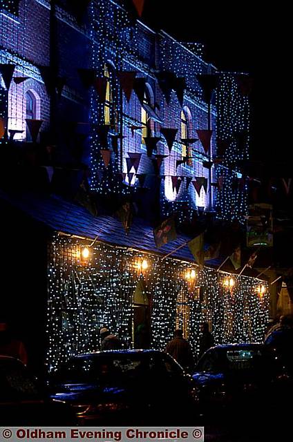 Nagina Mosque decked in light 