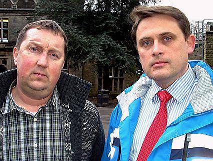 WORRIED: Ben Hilton (left) and Paul Rice. 