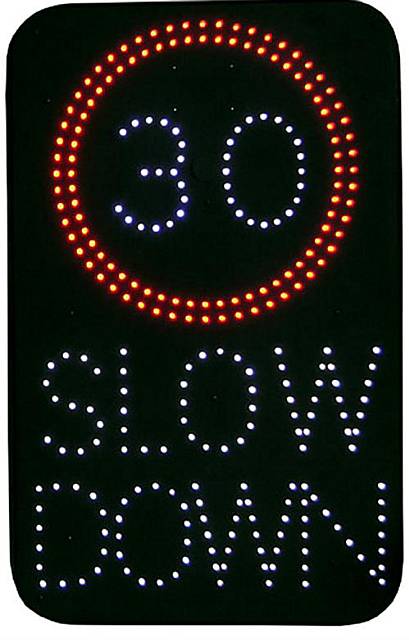 ONE of the new “interactive” signs 