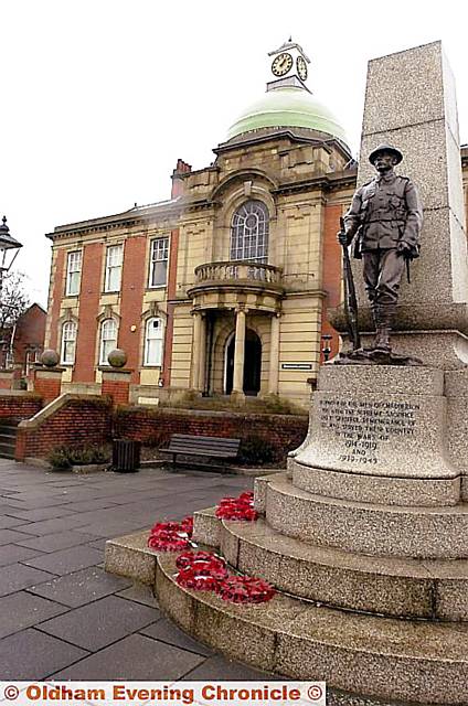 The paving, grounds, clock and war memorial at Chadderton Town Hall will be improved under plans by the District Partnership 