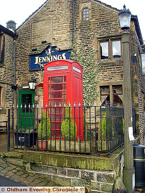 REAL THING: the red phone box outside The Swan 