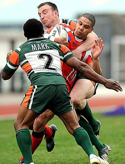 Marcus St Hilaire (with ball) Marcus St Hilaire (with ball)