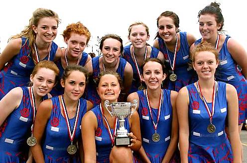 UNDER-15s . . . Charlotte Stafford (back row left), Ellie Wild, Rachel Bolton, Ashley Stansfield, Shannon Westwood, Lizzie Oakley. Becky Greenwood (front row, left), Stephanie Rice, Harriet Gill, Charlotte Preston, Ashleigh Cruse. 